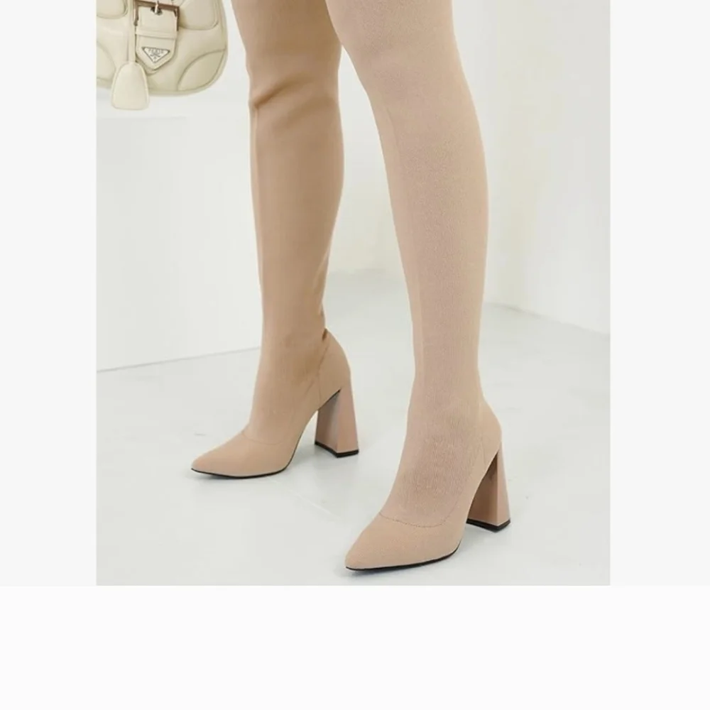 Elegant Tan Over-the-Knee Boots